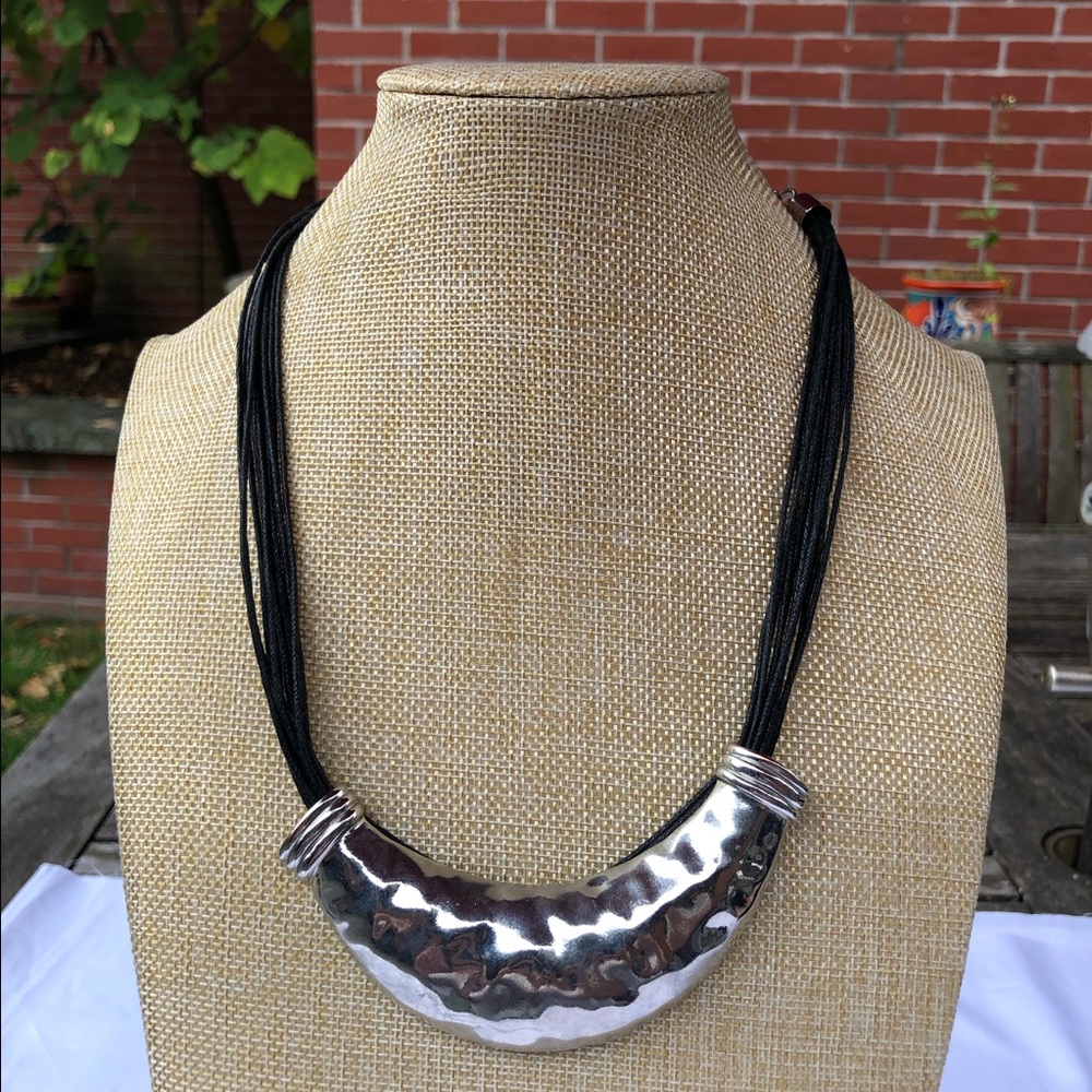 Hammered Silver Necklace